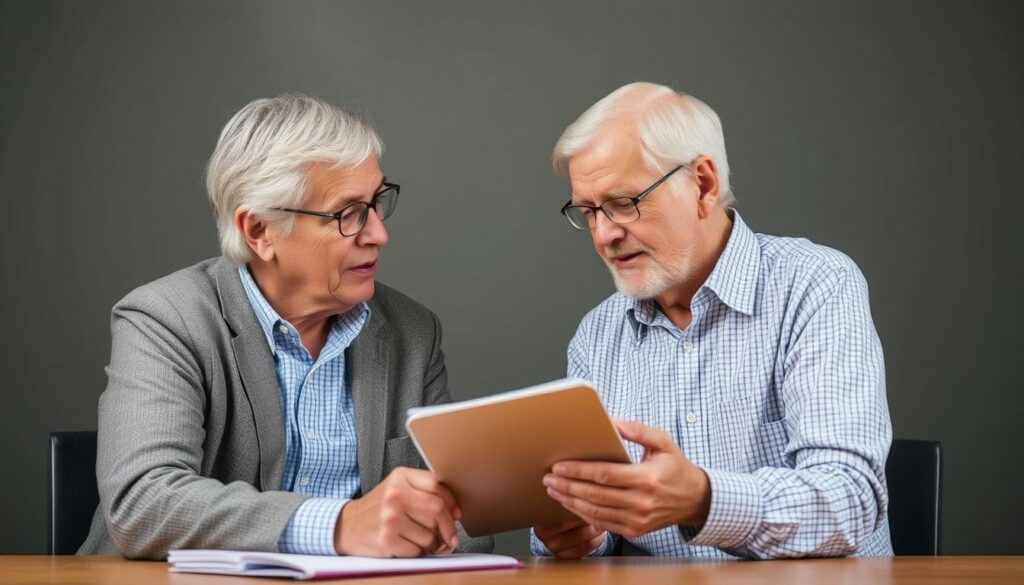 imagem de uma pessoa planejando sua aposentadoria com previdência privada Imagem de uma pessoa planejando sua aposentadoria com previdência privada