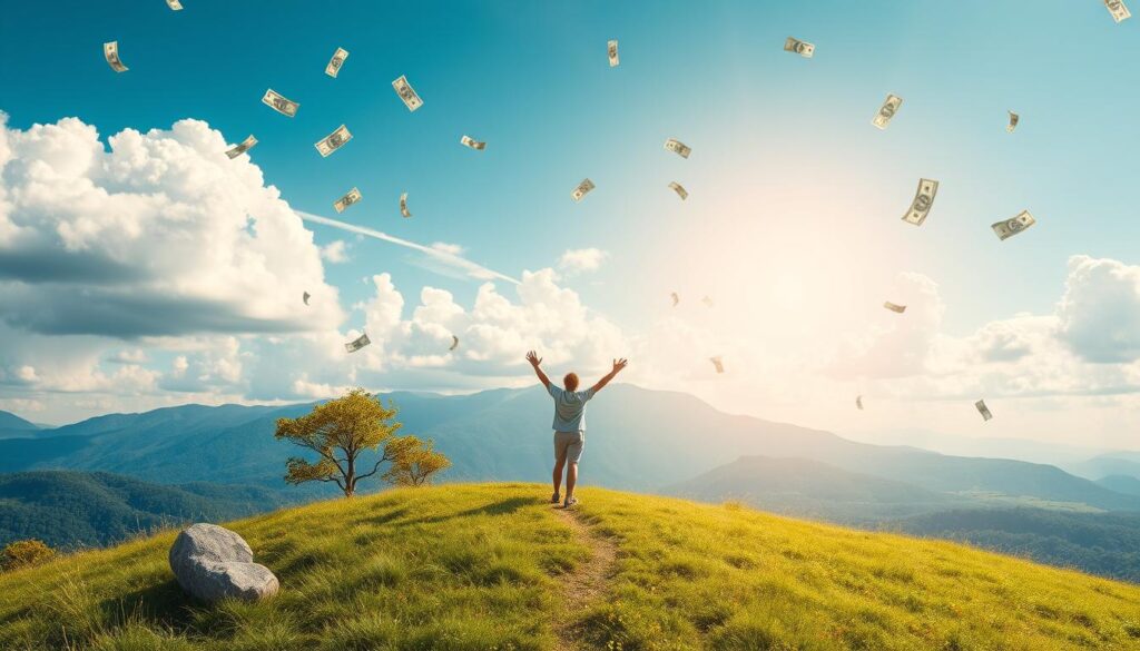 Imagem representando liberdade financeira
